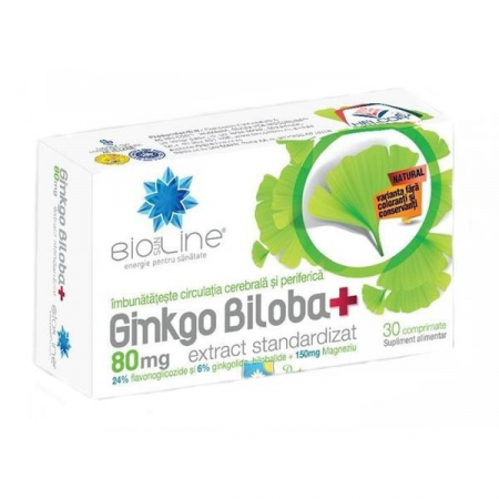 Circulatie periferica deficitara - Ginkgo Biloba+ 80 mg, 30 comprimate