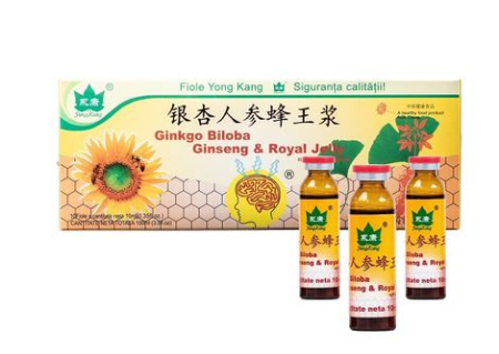 Vitamine si suplimente - Ginkgo Biloba&Ginseng&Royal Jelly X 10Fiole - Minerva