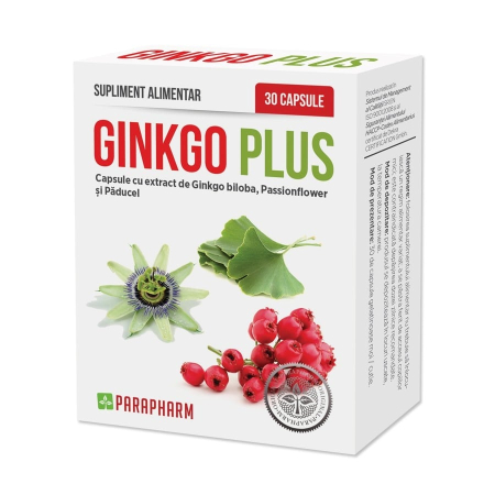Circulatie cerebrala si memorie - Ginkgo Plus Parapharm 30 capsule