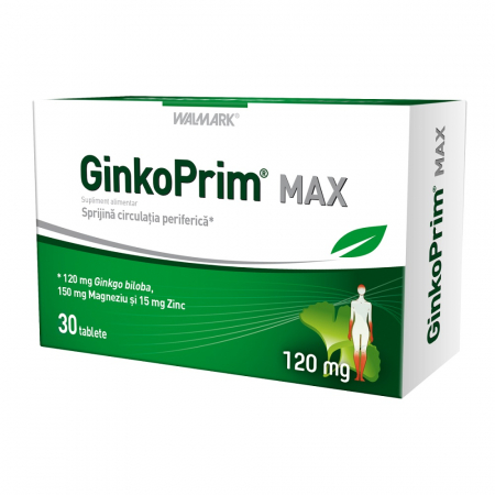 Circulatie periferica deficitara - W-GinkoPrim Max 120Mg X 30 Tablete