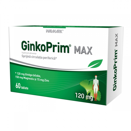 Circulatie periferica deficitara - W-GinkoPrim Max 120Mg X 60 Tablete