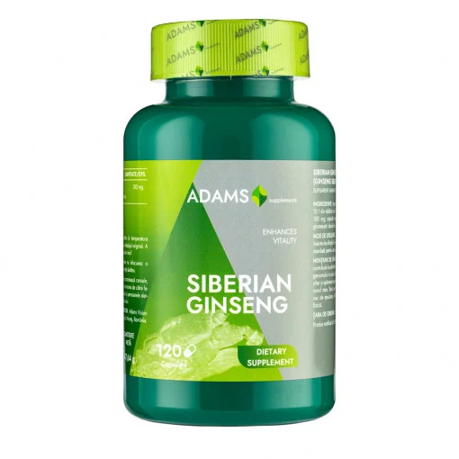 Circulatie - Ginseng Siberian 1000 mg, 120 capsule Adams Vision