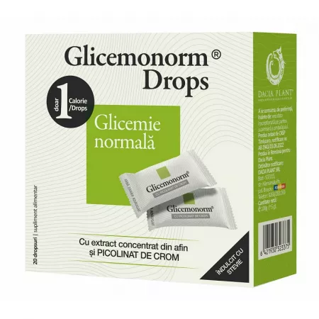 " Sunt prea dulce..."(  Diabet zaharat) - Glicemonorm Drops , 20bucati