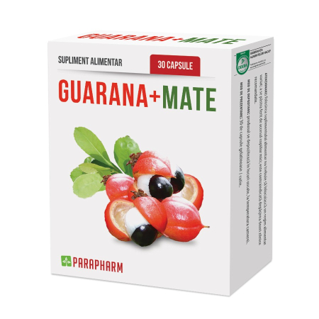 Multivitamine si minerale adulti - Guarana+Mate Parapharm 30 capsule