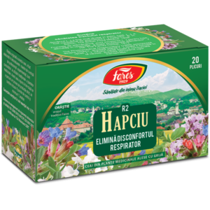 Produse autohtone - Ceai Hapciu Elimina disconfortul respirator (R2), 20 plicuri