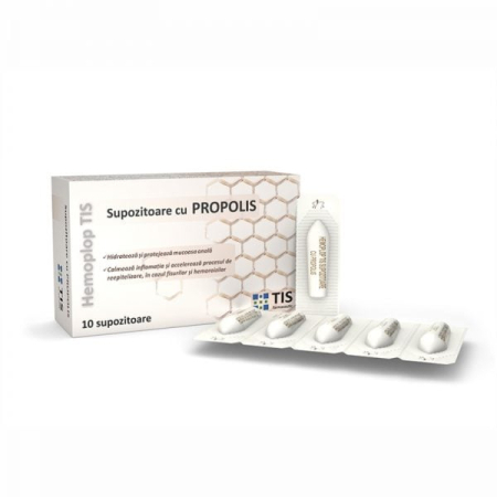 Afectiuni genitale si hormonale - Hemoplop Tis Supozitoare cu Propolis 10 bucăți