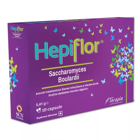 Multivitamine si minerale adulti - Hepiflor Saccharomyces Boulardii 10 capsule Terapia