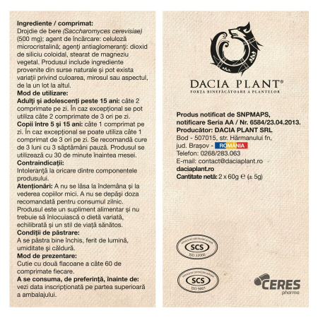 HerboTensin X 120Cpr (2x60) - Dacia Plant [1]