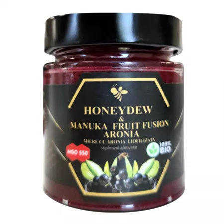 Miere și propolis - Honeydew&Manuka Fruit Fusion Aronia , 200g