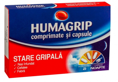 Circulatie periferica deficitara - Humagrip, 3 comprimate si o capsula