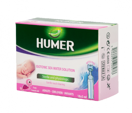 PRODUSE - Humer Solutie Nazala Cu Apa De Mare 5ML X 18 Monodoze