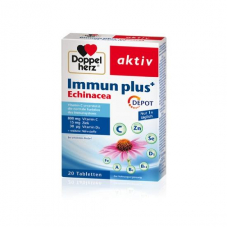 Imunitate - Doppelherz aktiv Immun plus echinacea, 20 comprimate