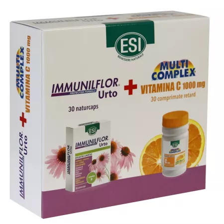 PRODUSE - Immunilflor Urto x 30 capsule + Vitamina C x 30 capsule