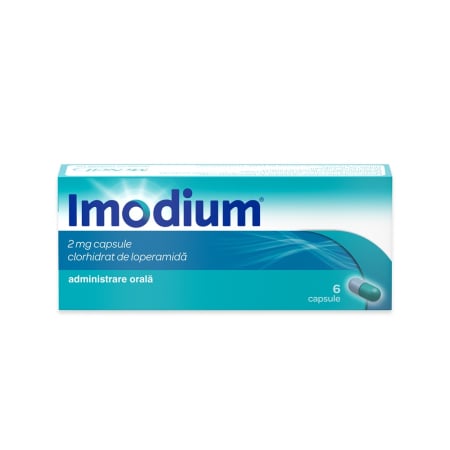 Afectiuni Digestive - Imodium 2 Mg, 6 Capsule