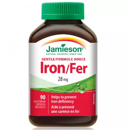 PRODUSE - Jamieson Fier cu actiune blanda 28mg , 90 capsule