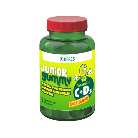 De toate cele.... - Vitamina C + D3 junior gummy, 20 comprimate gumate cu aroma de lime