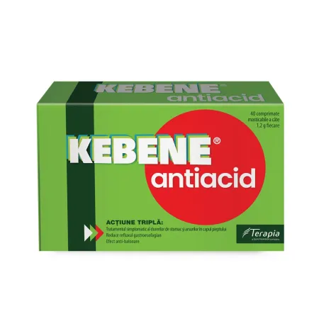 Enzime digestive - Kebene Antiacid 40 comprimate, Terapia