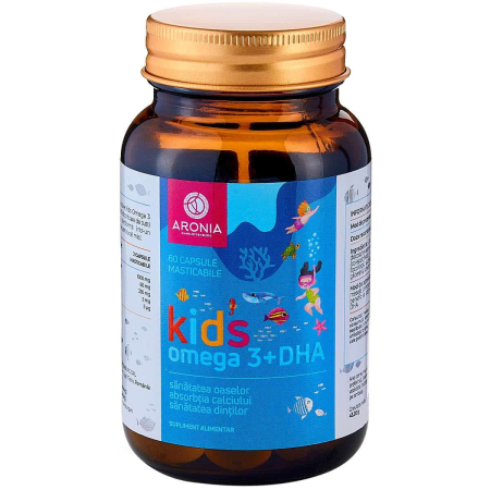 Ingrijire Corp - Kids Omega 3 + DHA 60 capsule masticabile ARONIA ORIGINAL