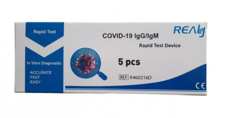 PRODUSE - Realy Tech Test rapid Anticorpi IgG si IgM la Covid-19 pentru uz profesional, set cu 5 bucati
