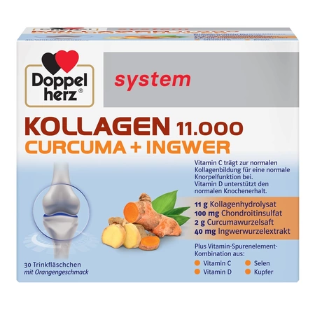 Multivitamine si minerale adulti - Kollagen 11.000 Curcuma+Ghimbir 30 flacoane Doppelherz
