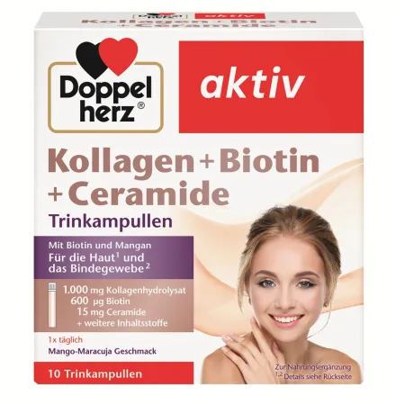 Ingrijire unghii - Kollagen + Biotină + Ceramide Doppelherz 10 flacoane