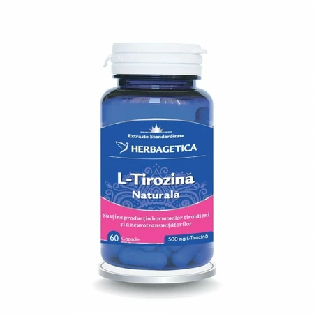 Multivitamine si minerale adulti - L-Tirozină Naturală 60 capsule HERBAGETICA
