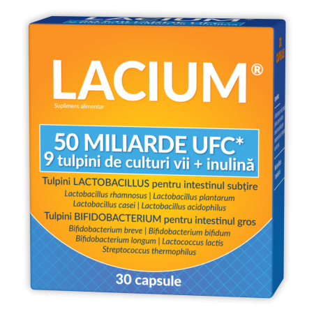 Multivitamine si minerale adulti - Lacium 50 miliarde UFC 30 capsule NATUR PRODUKT