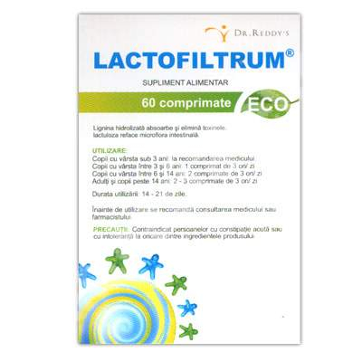 Vreau să fiu sănătos! - Lactofiltrum ECO, 60 comprimate