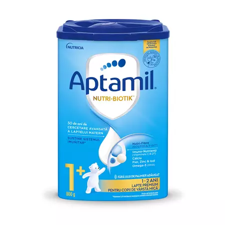 Vitamine Si Suplimente - Lapte praf Aptamil Junior 1+ Nutri-Biotik, 800 g