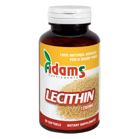 Multivitamine si minerale adulti - Lecithin 1200 mg, 30 capsule moi, pachet 2 cutii