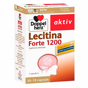 Circulatie - Lecitina forte 1200 mg 30 capsule + 10 capsule cadou