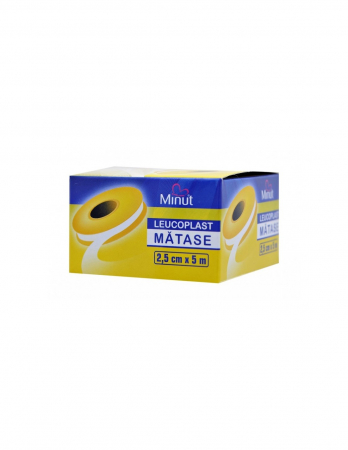 Altele - Minut Leucoplast matase 2,5cmx5m, 1 bucata