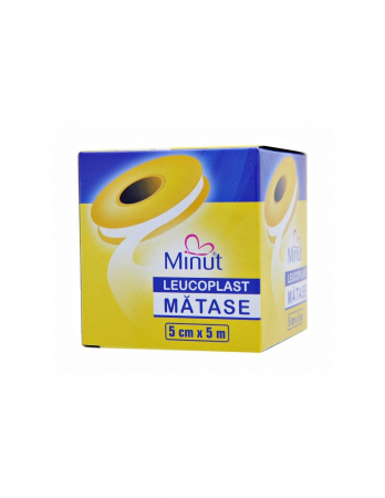Altele - Minut Leucoplast matase 5cmx5m, 1 bucata