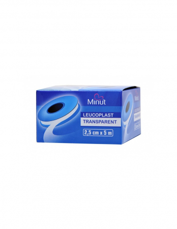 Altele - Minut Leucoplast transparent 2,5cmx5m, 1 bucata