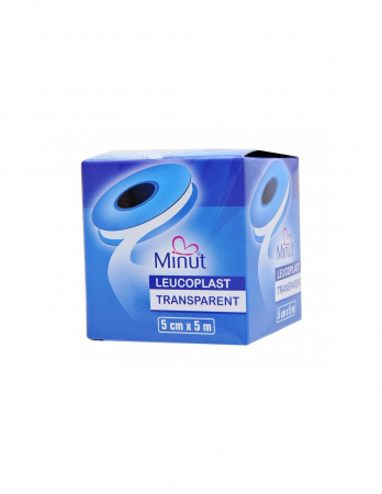 Altele - Minut Leucoplast transparent 5cmx5m, 1 bucata