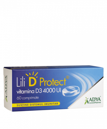 Produse autohtone - Lili D Protect Vitamina D 3 4000 U.I, 60 comprimate