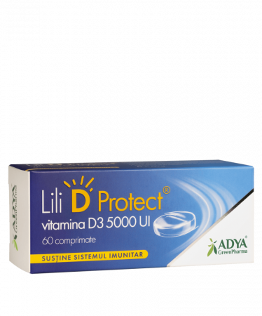 Vitamine si minerale - Lili D Protect Vitamina D 3 5000 U.I, 60 comprimate
