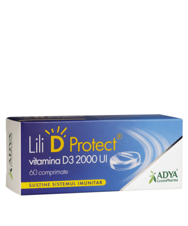 Multivitamine si minerale adulti - Lili D Protect Vitamina D3 2000 Ui, 60 comprimate