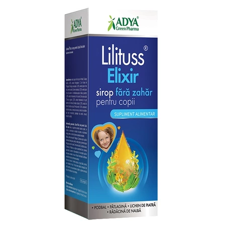 Indulcitori si Zahar - Lilituss Elixir Sirop Fără Zahăr pentru Copii 180 ml