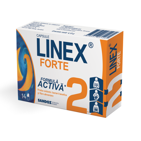 Probiotice, prebiotice si simbiotice - Linex Forte X 14 Capsule, SANDOZ S.R.L. - ROMANIA