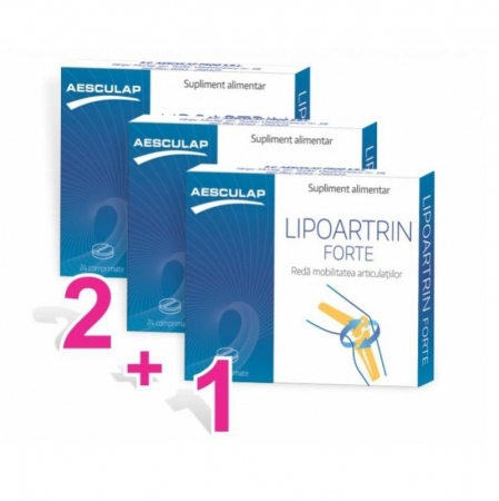 PRODUSE - Lipoartrin forte, 24 comprimate, pachet 2+1 gratis