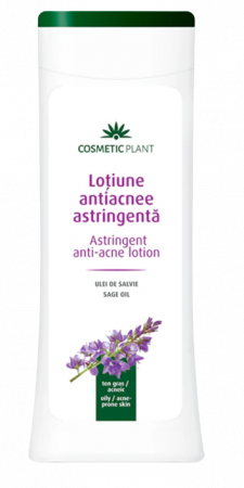 PRODUSE - Loţiune antiacnee astringenta cu ulei de salvie, 200 ml
