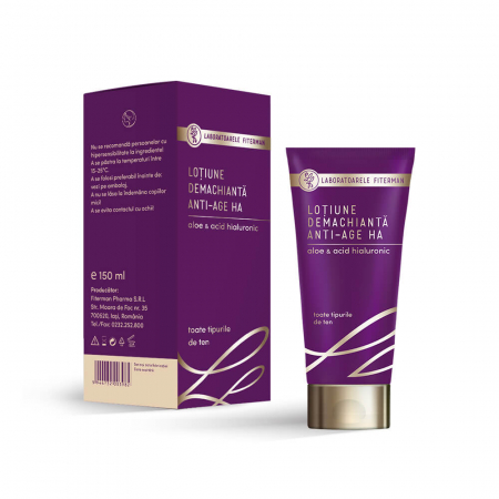 Ingrijire personala, produse cosmetice - Lotiune demachianta Anti-age HA, 150 ml