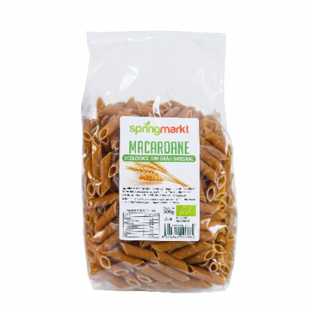 PRODUSE - Macaroane Eco din Grau Integral, 500gr, springmarkt