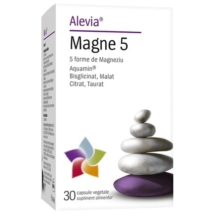 Multivitamine si minerale adulti - Magne 5 Alevia 30 capsule vegetale