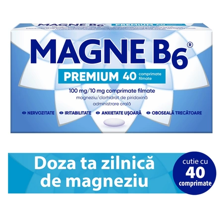 Altele - Magne B6 Premium 100Mg/10Mg X 40 Comprimate Filmate