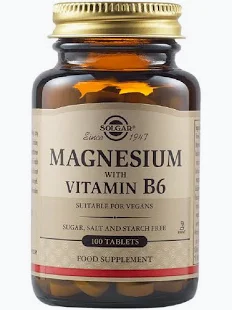 Supliment Vitamina B - Magnesium Cu Vitamina B6 X 100Tb - Solgar