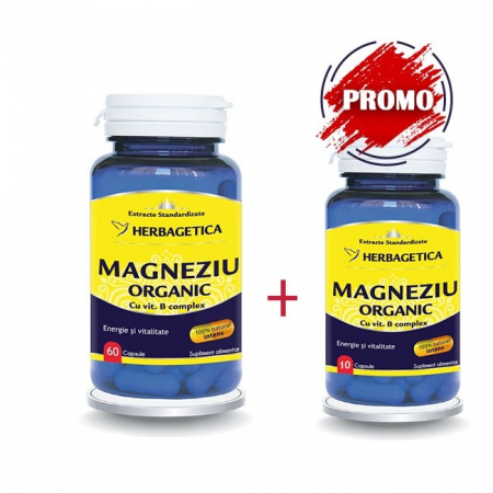 PRODUSE - Magneziu Organic, 60+10 capsule cadou