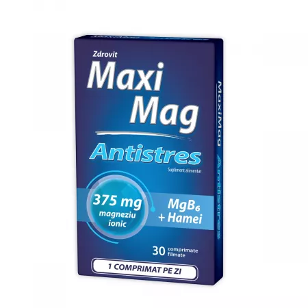 Relaxare - MaxiMag Antistres 375mg , 30comprimate