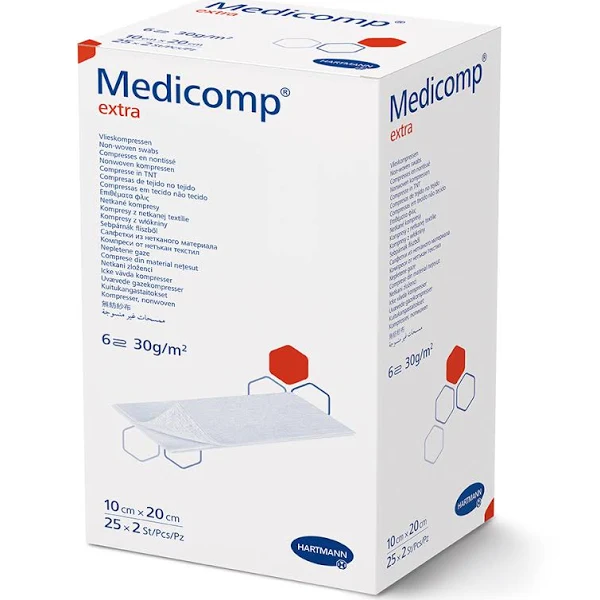 PRODUSE - Medicomp comprese extra-sterile 10 x 20 cm, 25 bucăți